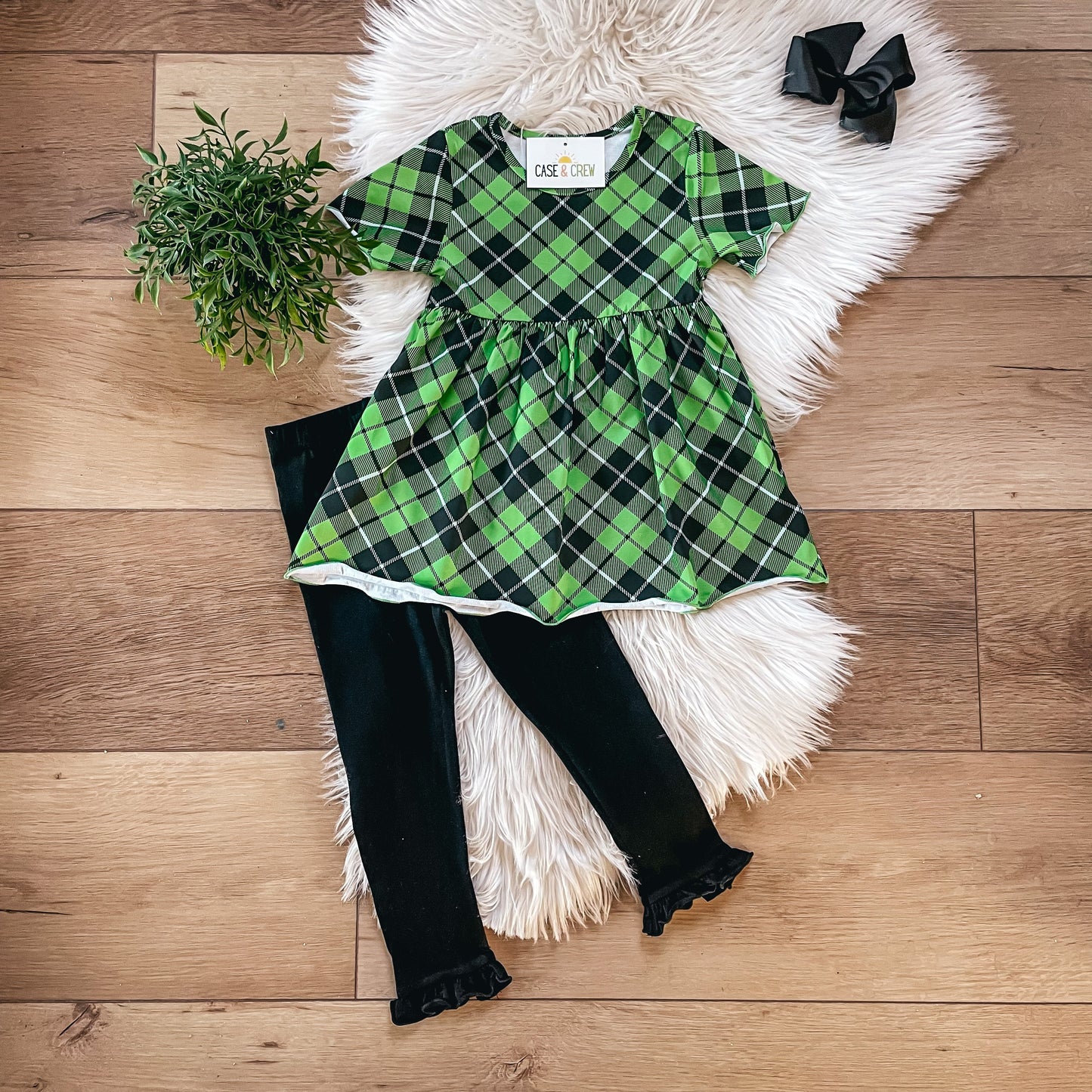 Green Tartan Tunic & Leggings