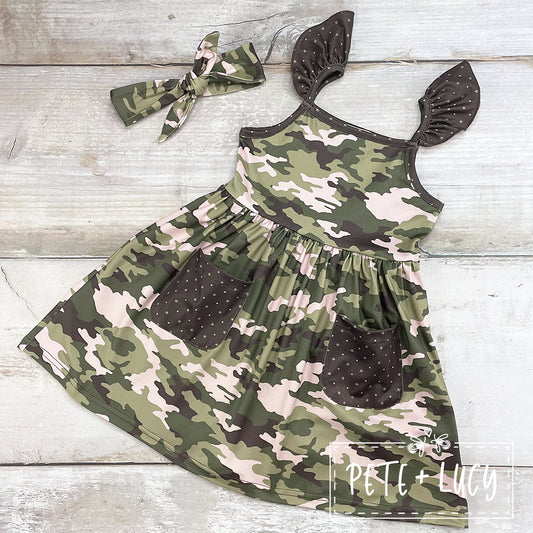 Camo Cuties Summer Sleeveless Dress